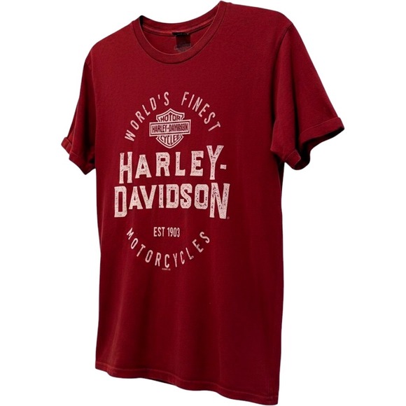Harley-Davidson Other - Harley-Davidson T-Shirt Maroon Excellent Willie G Skull Biker Mens Medium